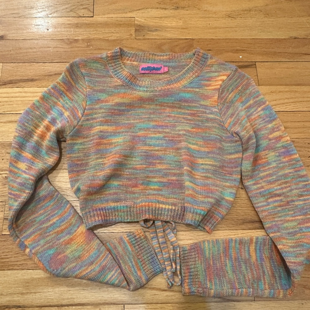 Multicolor Cropped Sweater
